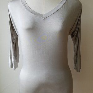 Gianfranco Ferre Viscose Metal Gray Long Sleeves Blouse Top Sz 44 VTG PRISTINE